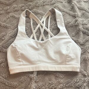 White Lululemon sports bra size 4